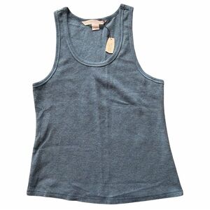 NWT Vintage 2002 Victoria’s Secret navy blue waffle knit tank top